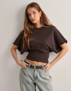 Fely | Elegancka bluza typu baggy – Brązowy