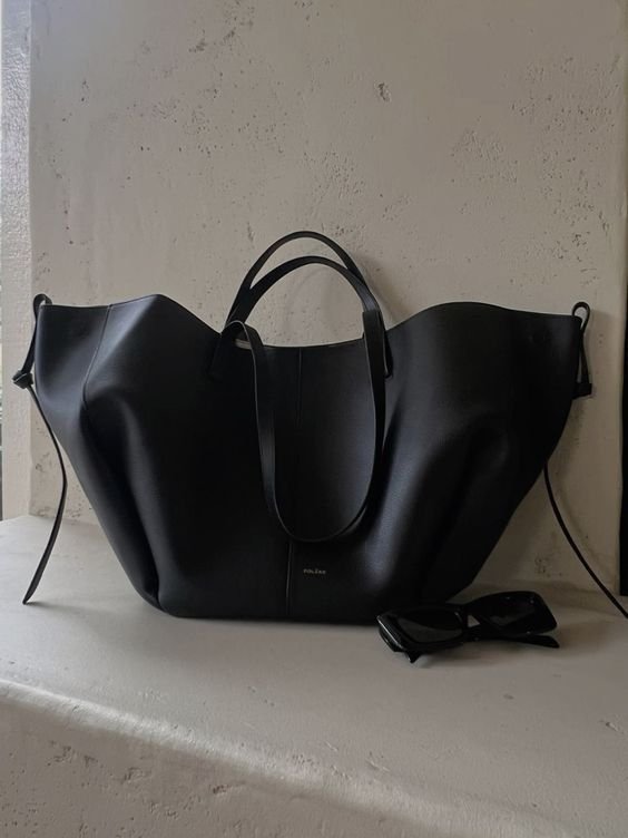 Clara | Damska torebka vintage typu shopper – Czarny