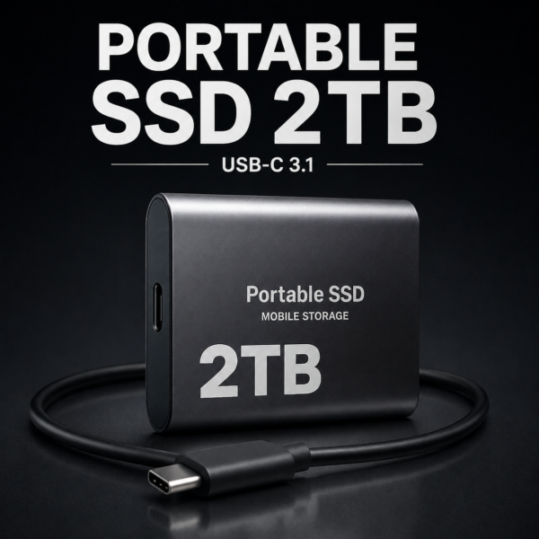 Zewnętrzny dysk SSD 2TB USB-C do komputera i telefonu