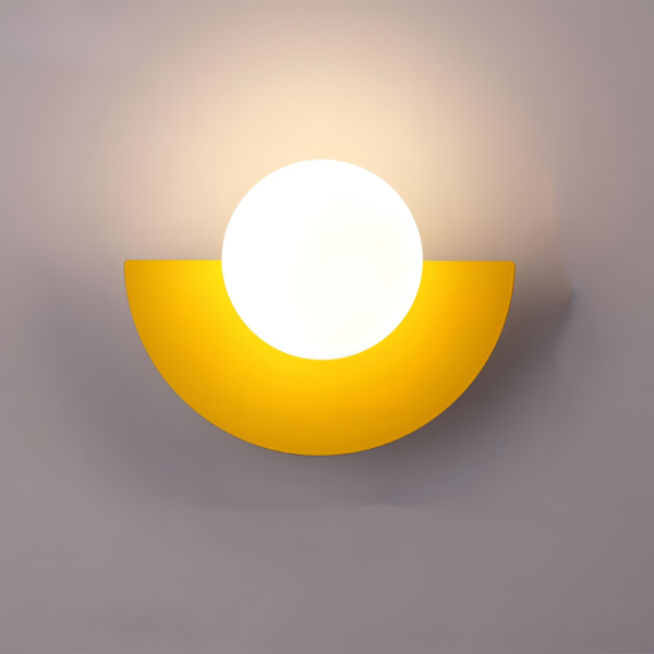 Metalowa półokrągła lampa ścienna LED w stylu nordyckim