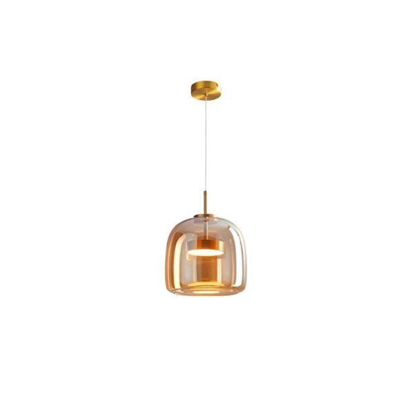 Retro lampa sufitowa LED z trzema szklanymi kloszami
