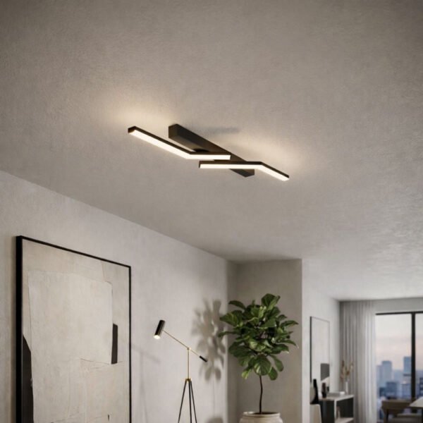 Smukła liniowa lampa sufitowa LED o minimalistycznej formie