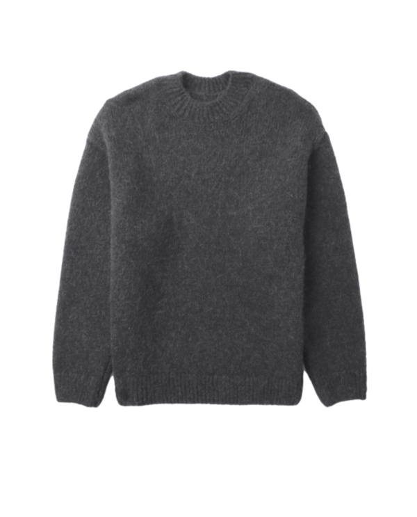 Męski teksturowany sweter dzianinowy o dopasowanym kroju