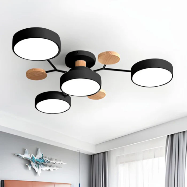 Okrągła geometryczna lampa sufitowa LED do nowoczesnych wnętrz