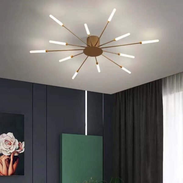 Lśniąca lampa sufitowa LED w nowoczesnym stylu