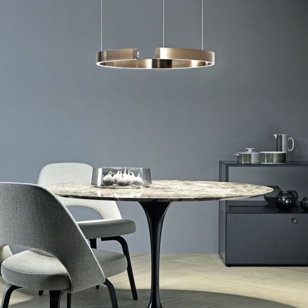 Okrągła lampa wisząca LED do wnętrz mieszkalnych