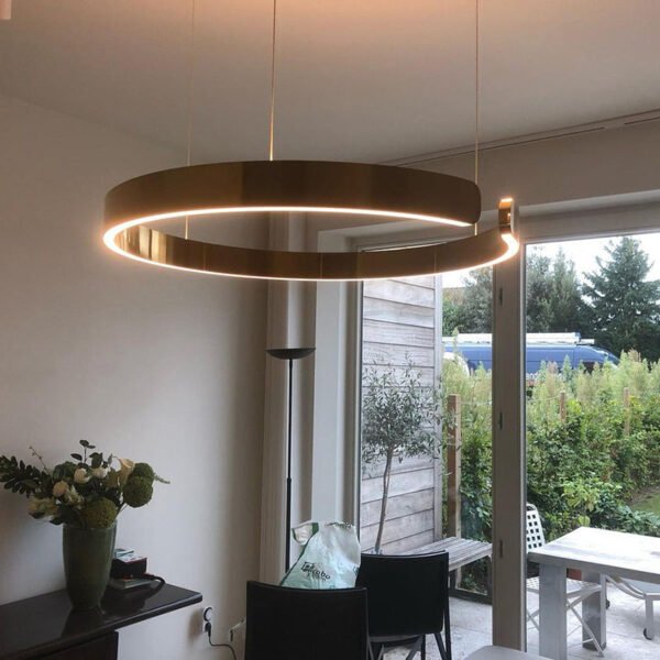 Okrągła lampa wisząca LED do wnętrz mieszkalnych