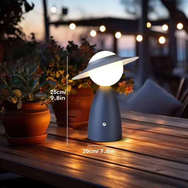 Funkcjonalna bezprzewodowa lampa stołowa ze ściemnianym LED