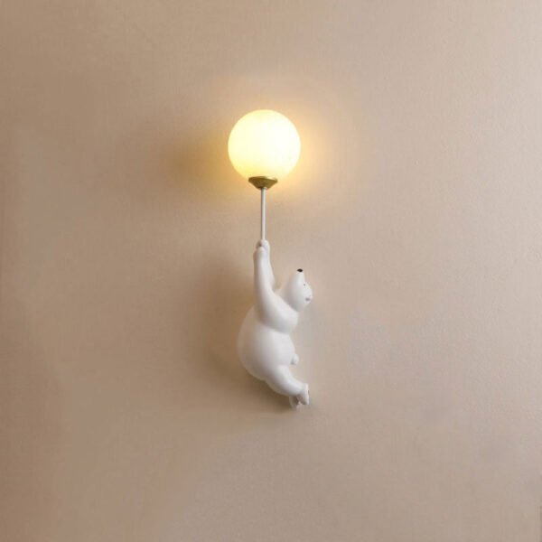 Dziecięca lampa ścienna LED z misiem i balonem