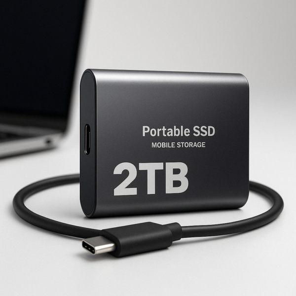 Kompaktowy zewnętrzny dysk SSD 2TB do laptopów i komputerów