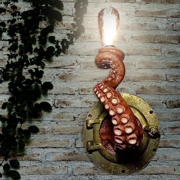 Nowoczesna lampa ścienna o kształcie inspirowanym mackami