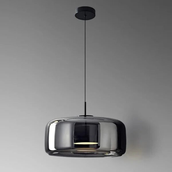 Nowoczesna szklana lampa wisząca z regulowaną wysokością