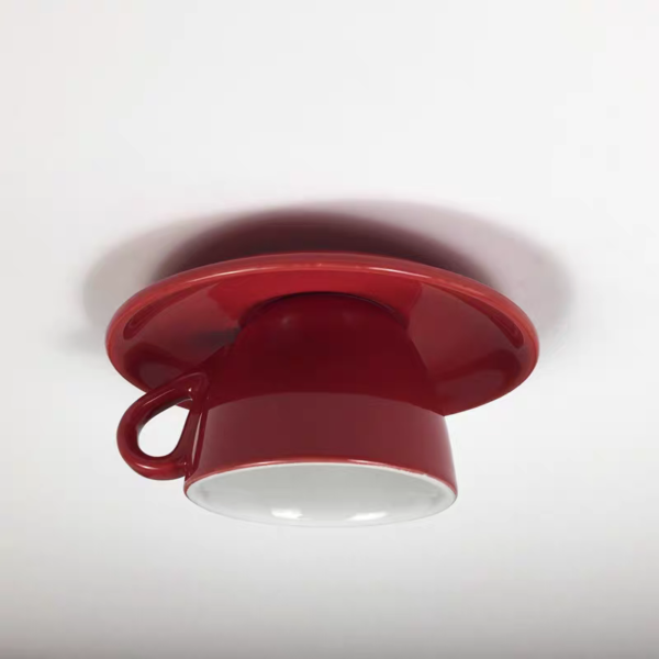 Ceramiczna lampa sufitowa w kształcie kubka do kuchni i jadalni