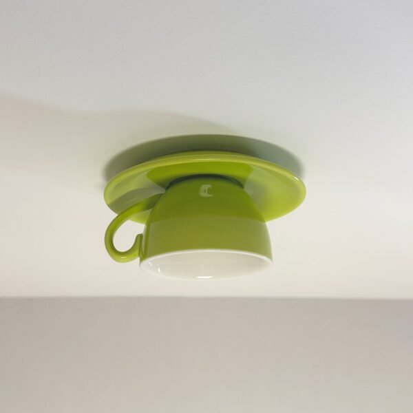 Ceramiczna lampa sufitowa w kształcie kubka do kuchni i jadalni