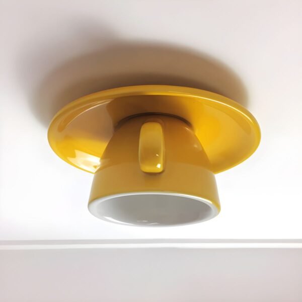 Ceramiczna lampa sufitowa w kształcie kubka do kuchni i jadalni