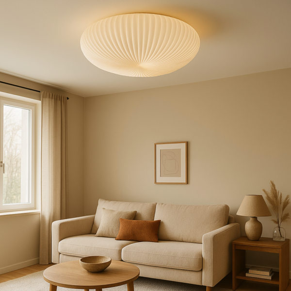 Rzeźbiarska lampa sufitowa ze zintegrowanym oświetleniem LED