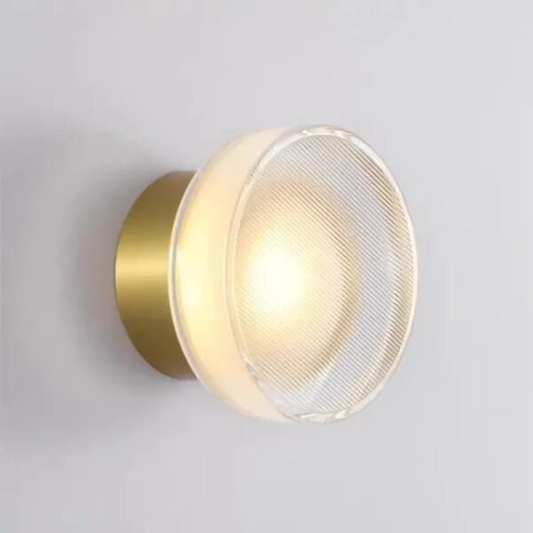 Nowoczesna okrągła lampa ścienna ze zintegrowanym LED