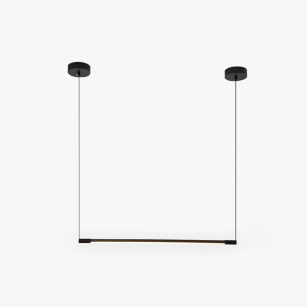 Długa, smukła półprzezroczysta lampa wisząca LED
