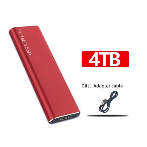 Przenośny dysk zewnętrzny SSD 4TB/1TB z szybkim transferem