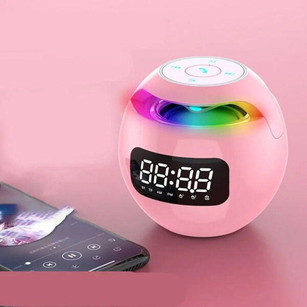 Wielofunkcyjny budzik z głośnikiem Bluetooth i światłami LED