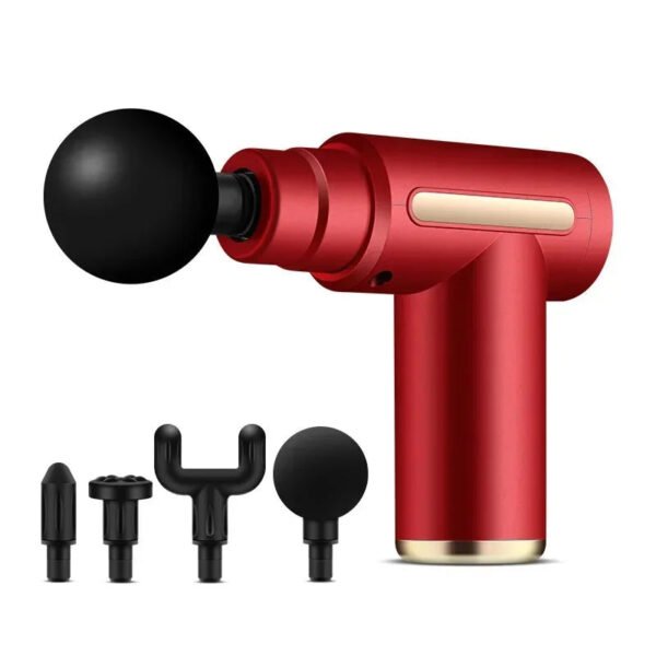 Kompaktowy masażer pistoletowy USB z 4 końcówkami