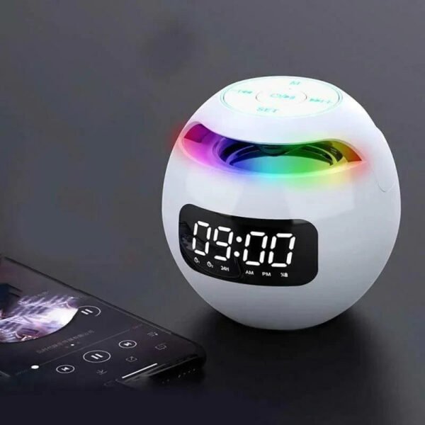 Wielofunkcyjny budzik z Bluetooth, wyświetlaczem LED i lampką