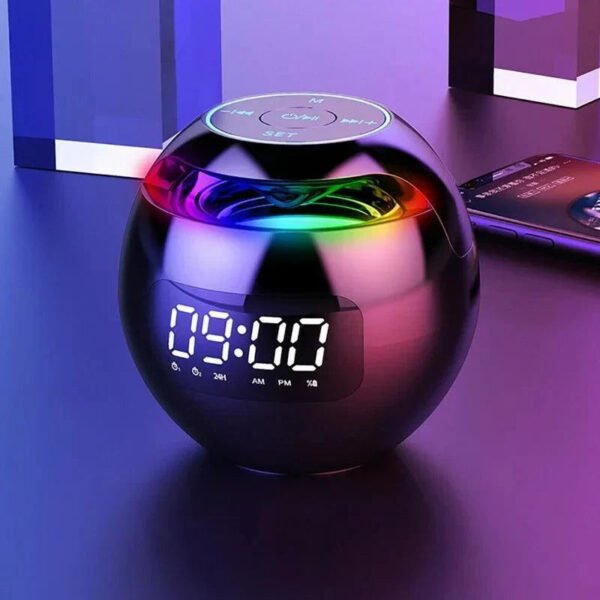 Wielofunkcyjny budzik z Bluetooth, wyświetlaczem LED i lampką