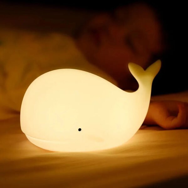 Dziecięca lampka nocna LED w kształcie wieloryba