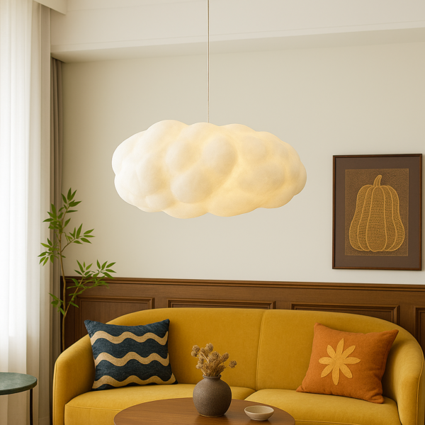 Lampa wisząca LED w kształcie chmury z regulowanym przewodem