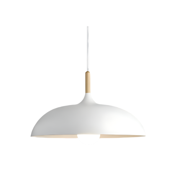 Drewniana lampa wisząca w stylu skandynawskim