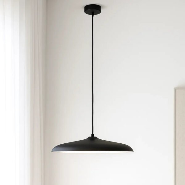 Czarna skandynawska lampa wisząca LED