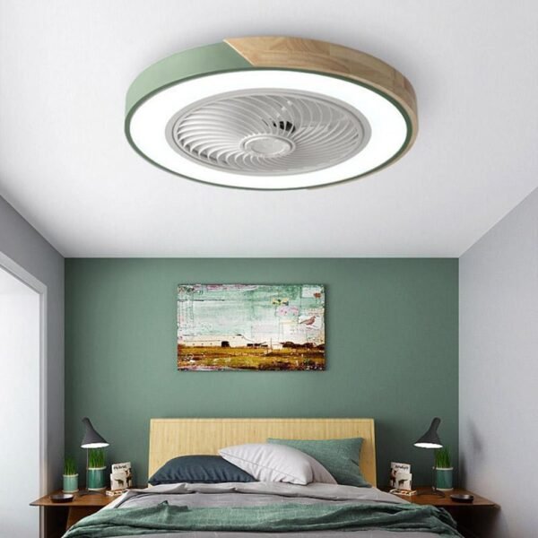 Nowoczesna lampa sufitowa LED z 6-stopniowym wentylatorem
