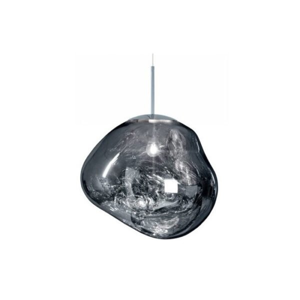 Nowoczesna kulista lampa wisząca z oprawką E27, bez żarówki, o lustrzanej powierzchni