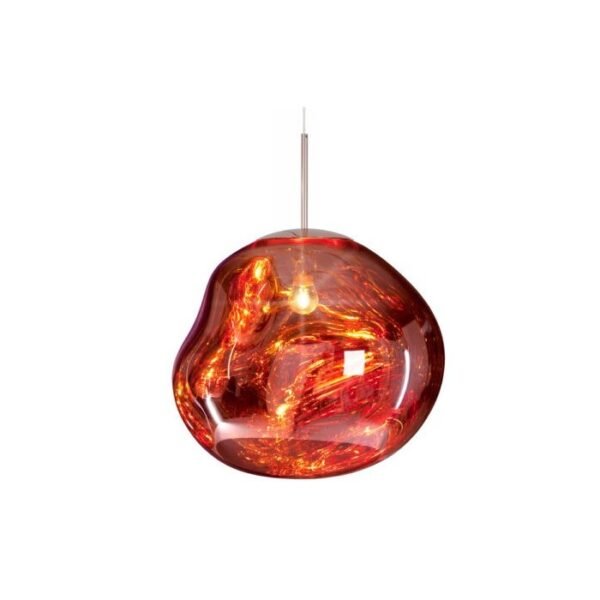 Nowoczesna kulista lampa wisząca z oprawką E27, bez żarówki, o lustrzanej powierzchni