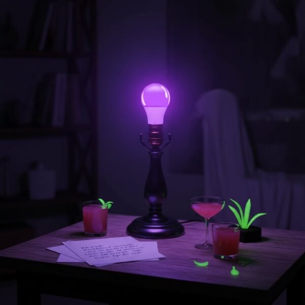 Żarówka LED UV E27 z czujnikiem ruchu do dekoracji Halloween