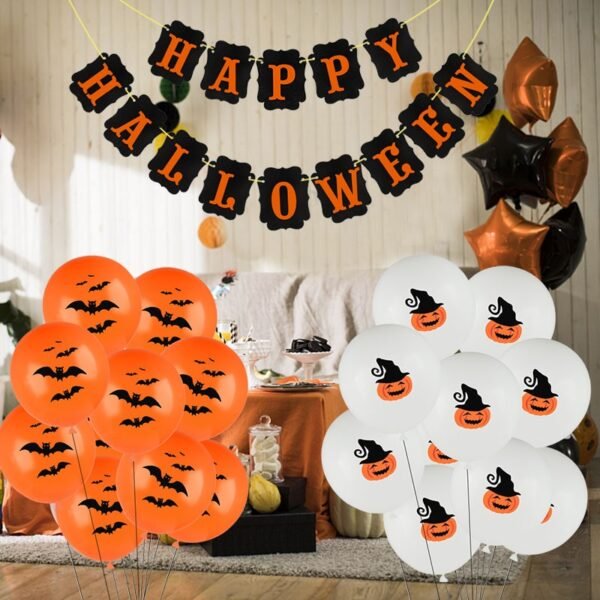Lateksowe balony na Halloween z nadrukami do dekoracji imprez