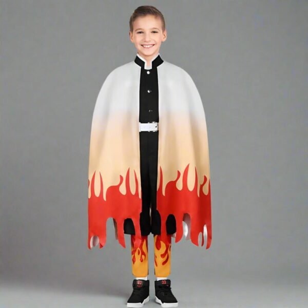Dziecięcy kostium anime na Halloween z kimonem, haori i pasem obi