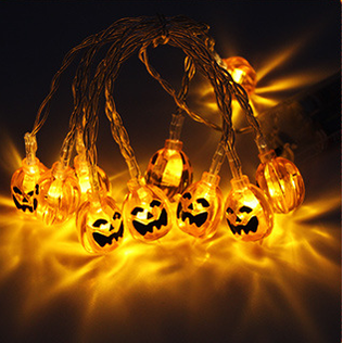 Bateryjna girlanda LED na Halloween z dyniami, nietoperzami i duchami
