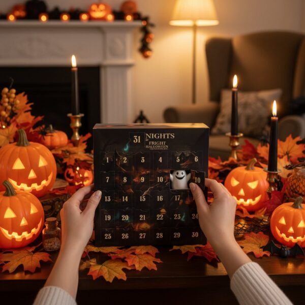 Kalendarz adwentowy na Halloween z figurkami dla dzieci