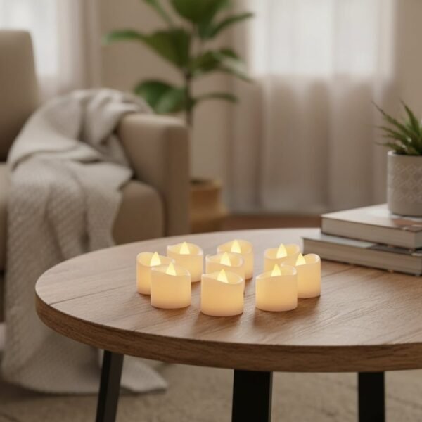 Bateryjna lampka LED tealight z imitacją płomienia