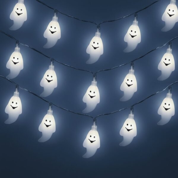 Girlanda LED 150 cm z 10 świecącymi duszkami na Halloween