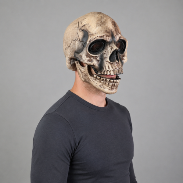Maska czaszki na Halloween z ruchomą dolną szczęką