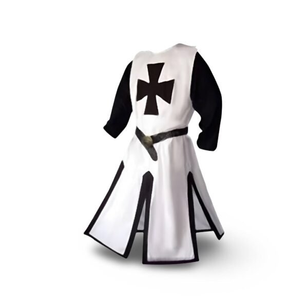 Średniowieczny kostium rycerza z tuniką i peleryną na Halloween