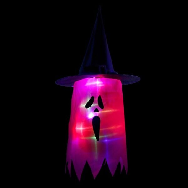 Wisząca dekoracja na Halloween z duchami i lampionami LED