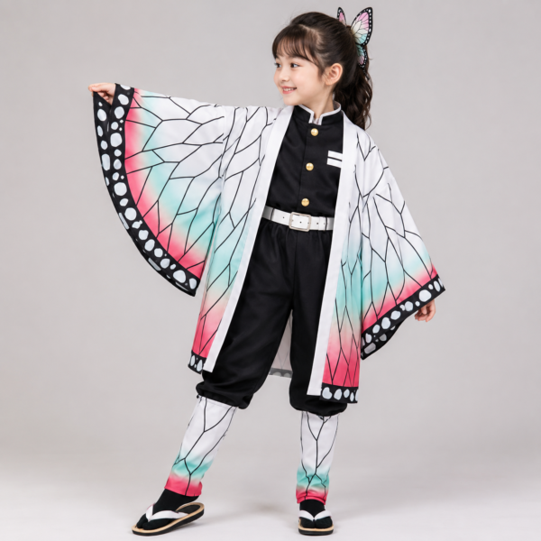 Kompletny strój cosplay anime na Halloween z haori i peruką