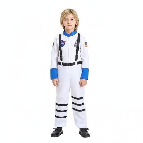 Dziecięcy jednoczęściowy kostium astronauty z naszywkami
