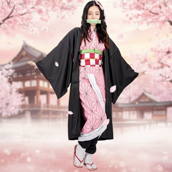 Wieloczęściowy strój cosplay anime z haori dla dzieci i dorosłych