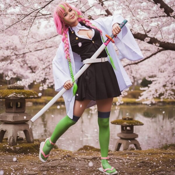 Wieloczęściowy strój cosplay anime z haori dla dorosłych