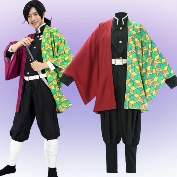 Wieloczęściowy strój cosplay anime z haori dla dzieci i dorosłych