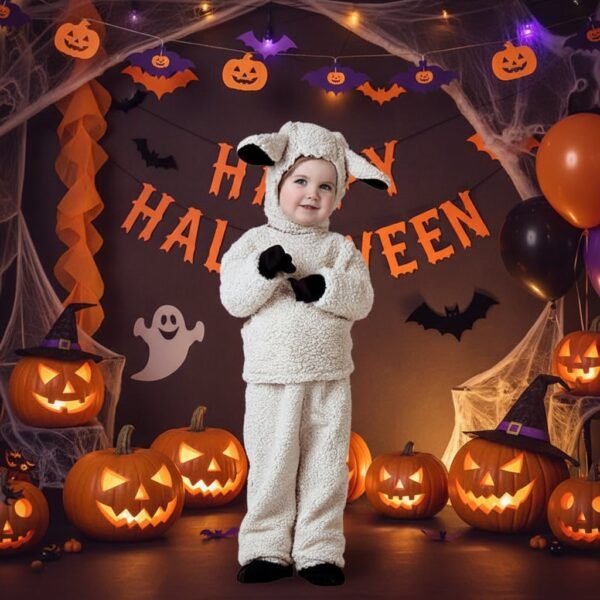 Dziecięcy strój zwierzątka z kapturem i dodatkami na Halloween i karnawał